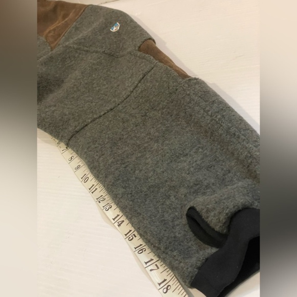 KUHL Mens Fleece Jacket W/ Suede MicroFleece on shoulders/elbows NWOT  Mens XL - Picture 13 of 17